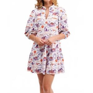 NEW SMITH & QUINN the tory dress in clemson toile